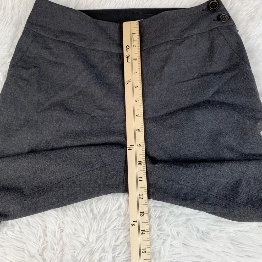 Sak Fifth Avenue high waisted wool blend straight dress pants in gray‎
